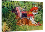 Tiger family with Thai Clothes, 2004 by E.B. Watts