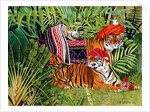 Tiger family with Thai Clothes, 2004 by E.B. Watts