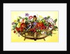 Trug with Fruit, Flowers and Chaffinches, 1991 by E.B. Watts