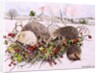 Hedgehogs in Hedgerow Basket, 1996 by E.B. Watts