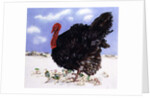 Black Turkey with Snow Berries, 1996 by E.B. Watts