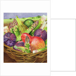 Red Pear with Figs and Asparagus, 1996 by E.B. Watts