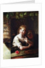 Two Girls with a Jay in a Cage by Rev. Matthew William Peters