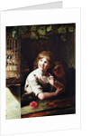 Two Girls with a Jay in a Cage by Rev. Matthew William Peters