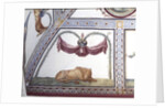 The 'Camera con fregio di Amorini' detail of a sleeping lion, 1520s by Giulio Romano