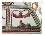 The 'Camera con Fregio di Amorini' detail of a sphinx, 1520s by Giulio Romano