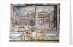 Bedroom, detail of frieze depicting towns under Medici rule, Pistoia, 1564-75 by Nanni di B. Bigio & Bartolomeo Ammannati (1511-92)