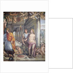 The 'Sala delle Nozze di Alessandro e Rossana' and Roxanne) detail of Alexander and two male attendants with putti above, c.1513 by Giovanni Antonio Bazzi Sodoma