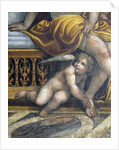 The 'Sala delle Nozze di Alessandro e Rossana' and Roxanne) detail of a putto hiding by Roxanne's feet, c.1513 by Giovanni Antonio Bazzi Sodoma