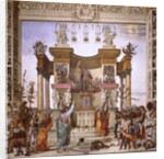 St. Philip exorcizing the demon from the temple of Mars, south wall of Strozzi Chapel, c.1497-1502 by Filippino Lippi