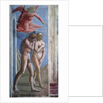 Adam and Eve hunt out of Heaven. by Tommaso Masaccio