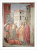 St. Peter Distributing the Common Goods of the Church and the Death of Ananias, c.1427 by Tommaso Masaccio