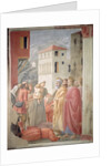 St. Peter Distributing the Common Goods of the Church and the Death of Ananias, c.1427 by Tommaso Masaccio