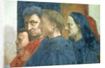 The Raising of the Son of Theophilus, King of Antioch, and St. Peter Enthroned as First Bishop of Antioch c.1427 and c.1480 by T. & Lippi F. Masaccio