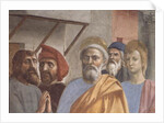 St. Peter Healing With His Shadow: detail of St. Peter, c.1427 by Tommaso Masaccio