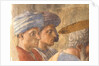 St. Peter Baptising the Neophytes: detail of two turbanned observers, c.1427 by Tommaso Masaccio