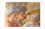 St. Peter Baptising the Neophytes: detail of two turbanned observers, c.1427 by Tommaso Masaccio