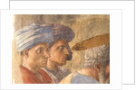 St. Peter Baptising the Neophytes: detail of two turbanned observers, c.1427 by Tommaso Masaccio