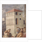 St. Peter Distributing the Common Goods of the Church, and the Death of Ananias,, c.1427 by Tommaso Masaccio
