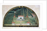 Villa Poggio a Caiano from a series of lunettes depicting views of the Medici villas, 1599 by Giusto Utens