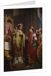 Bishop Bernward shows Emperor Otto III his Cross by School German