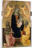 Enthroned Madonna and Child being crowned by two Angels, John the Baptist and the Apostle Peter, c.1410-20 by Baldese Pseudo