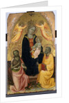 Enthroned Madonna and Child being crowned by two Angels, John the Baptist and the Apostle Peter, c.1410-20 by Baldese Pseudo