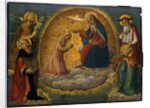Mary before God the Father, watched by the four Church Fathers by Italian School