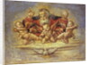 Part of an Altar Piece depicting God the Father with Three Angels, c.1500 by Bernardino Fungai