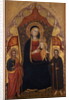 Enthroned Madonna and Child with the Apostle Jacob the Elder and St. Ranieri, c.1410-20 by Turino Vanni