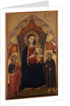 Enthroned Madonna and Child with the Apostle Jacob the Elder and St. Ranieri, c.1410-20 by Turino Vanni