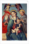 Madonna and Child being crowned by two Angels, with St. Jerome and St. Francis, c.1500 by Italian School