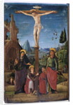 The Crucifixion with Mary, John, Mary Magdalene and a benefactor, c.1480 by Lorenzo Costa