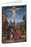 The Crucifixion with Mary, John, Mary Magdalene and a benefactor, c.1480 by Lorenzo Costa