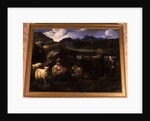 Shepherdess with herd by Philipp Peter called Rosa da Tivoli Roos