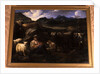 Shepherdess with herd by Philipp Peter called Rosa da Tivoli Roos