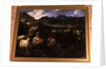 Shepherdess with herd by Philipp Peter called Rosa da Tivoli Roos