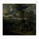 Rider in a Landscape with a Town by School German