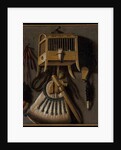 Still life with bird trapping equipment, 1660 by Johannes Leemans