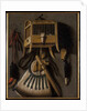 Still life with bird trapping equipment, 1660 by Johannes Leemans