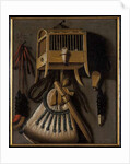 Still life with bird trapping equipment, 1660 by Johannes Leemans