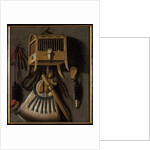 Still life with bird trapping equipment, 1660 by Johannes Leemans