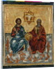 Icon from Crete depicting the Holy Trinity by Greek School
