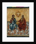 Icon from Crete depicting the Holy Trinity by Greek School