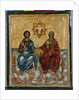 Icon from Crete depicting the Holy Trinity by Greek School