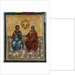 Icon from Crete depicting the Holy Trinity by Greek School