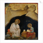 St. John the Evangelist with his scribe Prochoros by Greek School