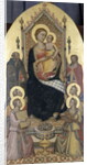 Enthroned Madonna with Child, Saints Anthony and Julian and four angels by Niccolo di Pietro Gerini