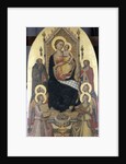 Enthroned Madonna with Child, Saints Anthony and Julian and four angels by Niccolo di Pietro Gerini