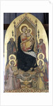 Enthroned Madonna with Child, Saints Anthony and Julian and four angels by Niccolo di Pietro Gerini